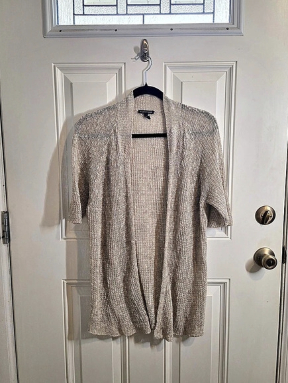 EILEEN FISHER Organic Linen Blend Short Sleeve Open Cardigan XS
